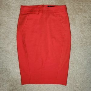 RW&Co. Bright Red Pencil Skirt, Size 00